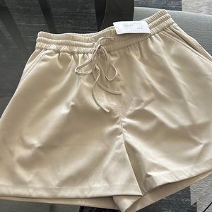 Good American “Better than Leather” faux leather short
